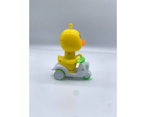 Инерционная игрушка маленькая желтая утка вращающаяся на 360 градусов Green (375)