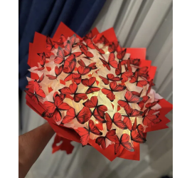 Букет из бабочек RED (100)