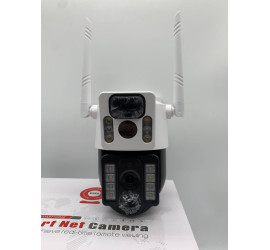 Поворотная погодозащитная IP WiFi камера Модель10 V380 ProV3.1 2 линзы 8 MP с солнечной панелью (24)