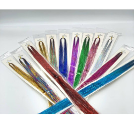 Hair Tinsel Kit Набор мишуры для волос 12 цветов в одной упаковке (200)