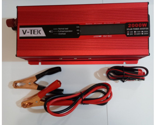 Инвертор V-TEK 2000W с экраном (30)