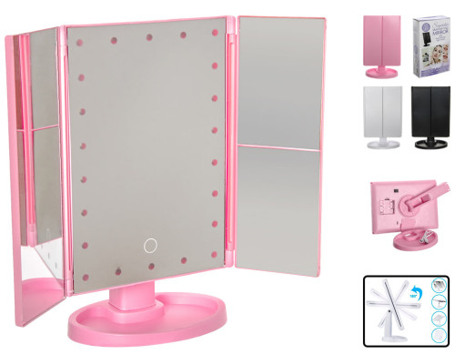 Тройное зеркало со ставнями Led miror WHITE (24)