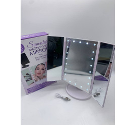 Тройное зеркало со ставнями Led miror WHITE (24)