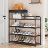 Полка для обуви Модель14 76х59х21 Shoe rack Чёрный (12)