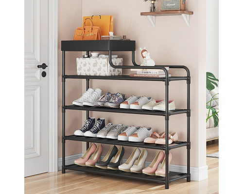 Полка для обуви Модель14 76х59х21 Shoe rack Чёрный (12)