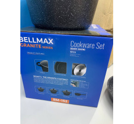 Набор посуды 9 предметов Bellmax Cookware Set BM-152 BLACK (4)
