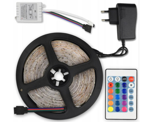 Светодиодная лента LED RGB 5м с пультом и блоком питания (50)