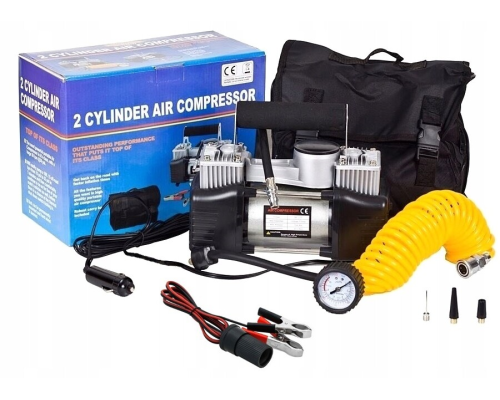 Компрессор автомобильный двухпоршневой Air Compressor 12v 628-4x4 (8)