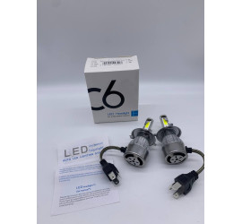 Комплект LED ламп C6 H4 2шт / Светодиодные автолампы (50)