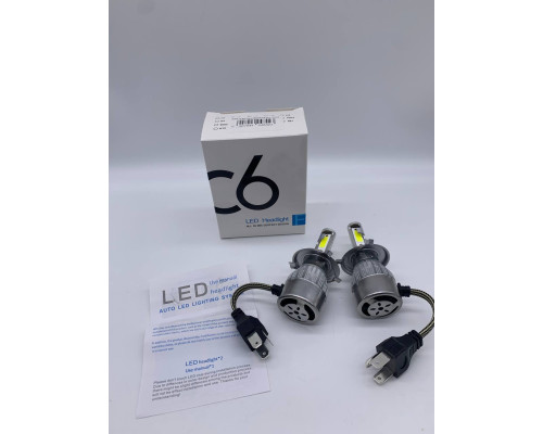 Комплект LED ламп C6 H4 2шт / Светодиодные автолампы (50)