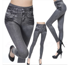 Леджинсы Леггинсы утепленные Jeans winter Leggings Size XXL-XXXL SILVER (200)
