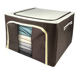 Складной органайзер из ткани для хранения вещей Large storage bag BROWN (20)