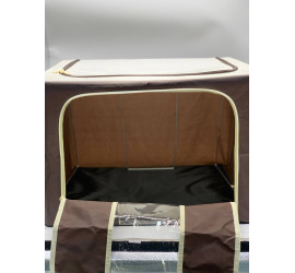 Складной органайзер из ткани для хранения вещей Large storage bag BROWN (20)