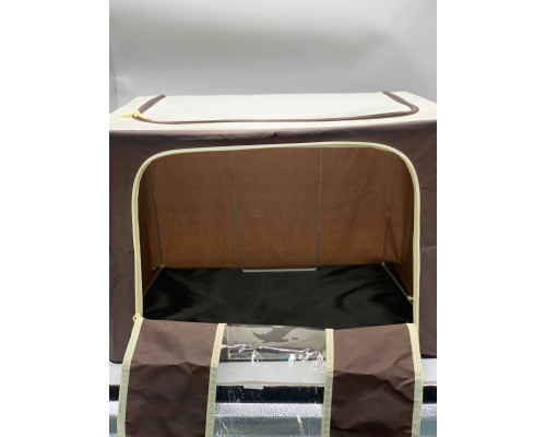 Складной органайзер из ткани для хранения вещей Large storage bag BROWN (20)