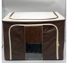 Складной органайзер из ткани для хранения вещей Large storage bag BROWN (20)