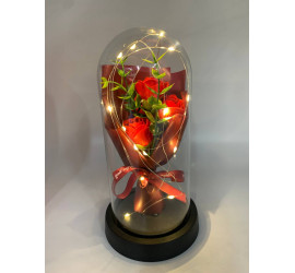 Букет из роз в колбе с LED-подсветкой (72)