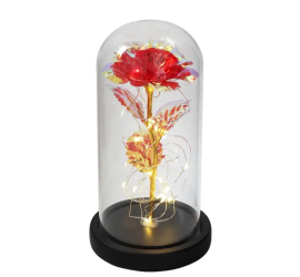 Роза в колбе LED RED GOLD (120)