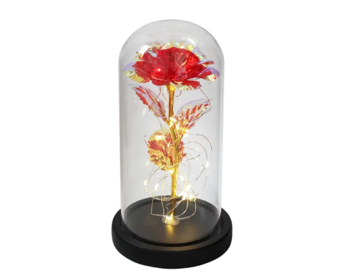 Роза в колбе LED RED GOLD (120)