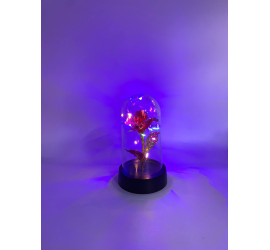 Роза в колбе LED RED GOLD (120)