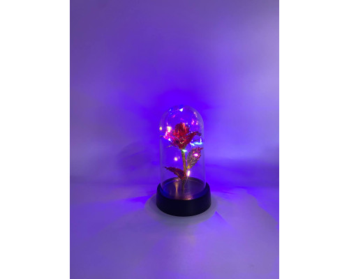 Роза в колбе LED RED GOLD (120)