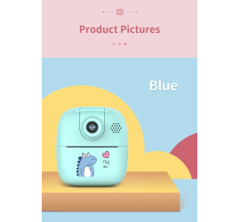 Детский фотоаппарат с мгновенной печатью фотографий Kids Print Camera BLUE (30)