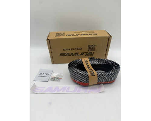 Молдинг на передний бампер универсальный Губа SAMURAI CARBON (75)