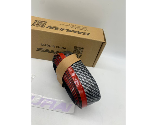 Молдинг на передний бампер универсальный Губа SAMURAI CARBON (75)