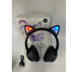 Беспроводные наушники с кошачьими ушкам AKZ-02 Чёрный (100)