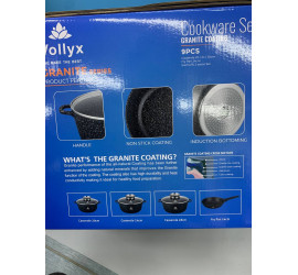 Набор посуды 9 предметов Vollyx Cookware Set RED (4)