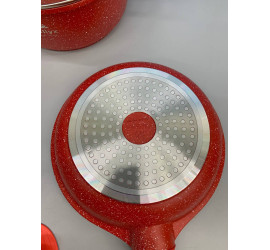 Набор посуды 9 предметов Vollyx Cookware Set RED (4)