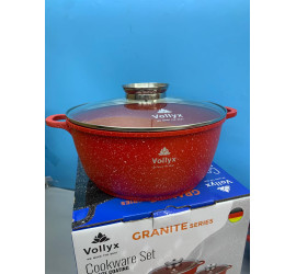 Набор посуды 9 предметов Vollyx Cookware Set RED (4)