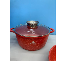 Набор посуды 9 предметов Vollyx Cookware Set RED (4)