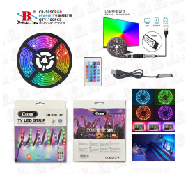 Светодиодная лента TV LED Strip CB-5050RGB 5метров USB (100)