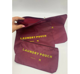 Набор дорожных БОРДОВЫЙ  органайзеров Secret Pouch. (100)
