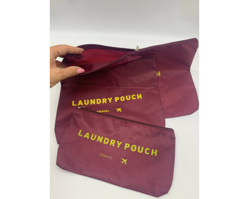 Набор дорожных БОРДОВЫЙ  органайзеров Secret Pouch. (100)