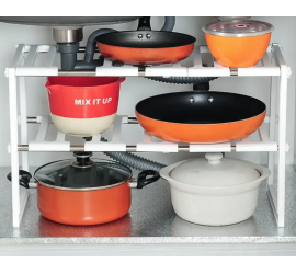 Kitchen Rack Регулируемая кухонная полка для хранения кухонных принадлежностей 38-70 см (16)