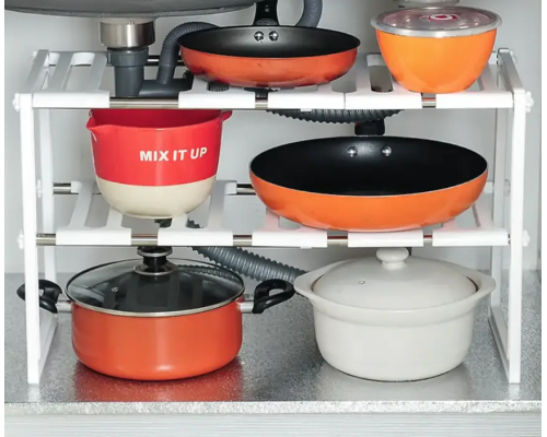 Kitchen Rack Регулируемая кухонная полка для хранения кухонных принадлежностей 38-70 см (16)