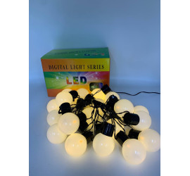 Гирлянда светодиодная 20 шт 5 м WARM Bulbs Теплый цвет, работает от  USB  (20)