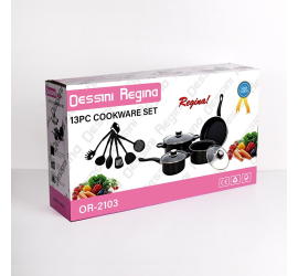 Набор посуды 13 предметов Dessini Regina 2103 BLACK (10)