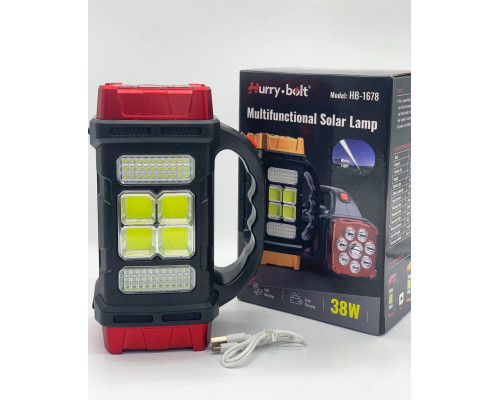 Фонарь аккумуляторный LED Hurry Bolt HB-1678 с солнечной панелью (40)