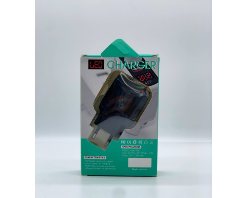 Блок питания Charger для быстрой зарядки с двумя портами, адаптер QC3.0 (100)