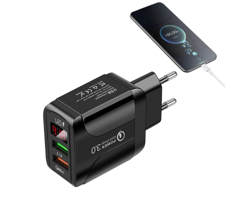 Блок питания Charger для быстрой зарядки с двумя портами, адаптер QC3.0 (100)