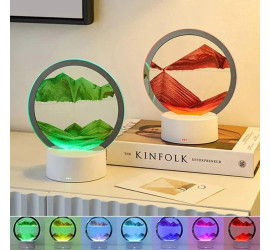 Настольная LED лампа ночник RGB Песочные часы 3D Модель2 (30)