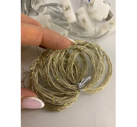 Гирлянда-штора-роса светодиодная 200 LED 3х2 м USB с пультом БЕЛЫЙ (100)