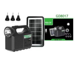 Фонарь аккумуляторный GDLITE GD-8017MK портативная солнечная станция (18)