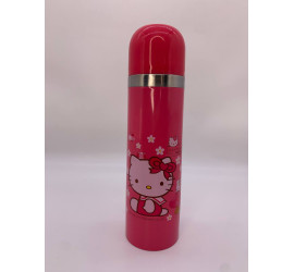 Термос металлический с чашкой Hello Kitty РОЗОВЫЙ (1)