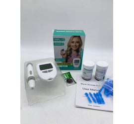 Глюкометр Blood Glucose Meter с тест-полоски и ланцетами Model3 JHBGM001A (100)
