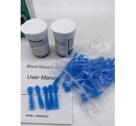 Глюкометр Blood Glucose Meter с тест-полоски и ланцетами Model3 JHBGM001A (100)