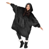 Толстовка плед с капюшоном Huggle Hoodie Ultra Plush Blanket Чёрный (90)