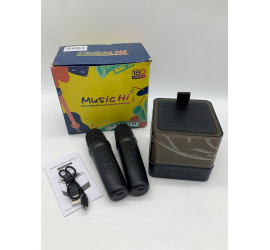 Портативная Bluetooth колонка K18 с двумя микрофонами RGB BLACK (40)